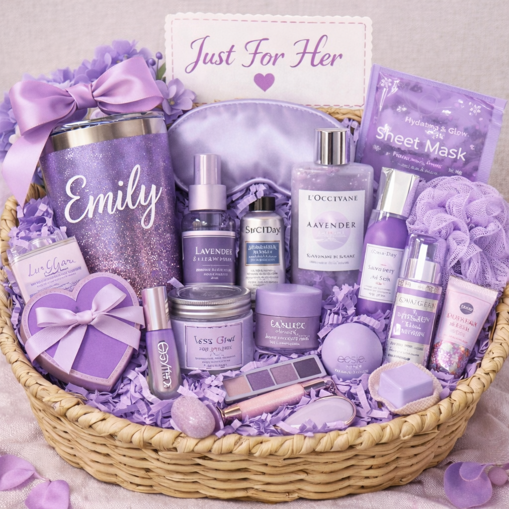 Lavender Luxury Gift Basket – Just For Her